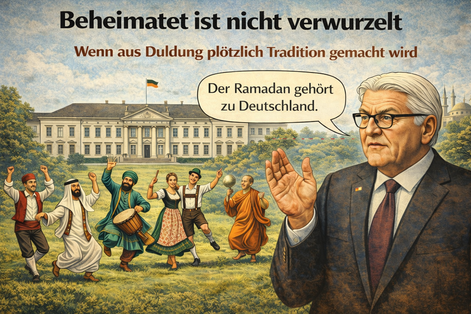 Illustration zum Kommentar Beheimatet ist nicht verwurzelt